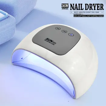 

Sunx21 36W UV LED Lamp Nail Dryer Infrared Two-gear Timing Double Light Source Fast Drying Manicure Machine For Gel Polish White