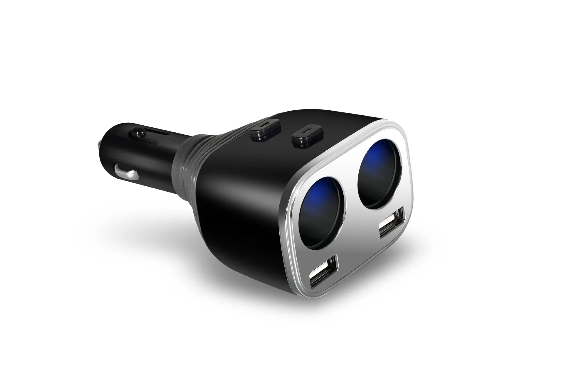 

C28S Cross Border Car Mounted Charger Cigarette Lighter One plus Two dian yan shi Car Mounted Charger Vehicle-mounted Car Charge