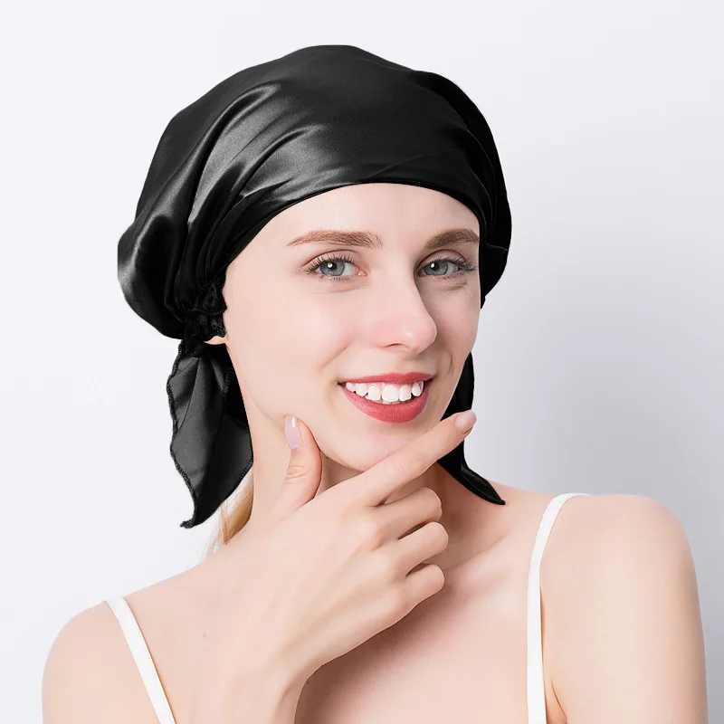 High Quality Luxury 100 Silk Mulberry Sleeping Cap Hair for