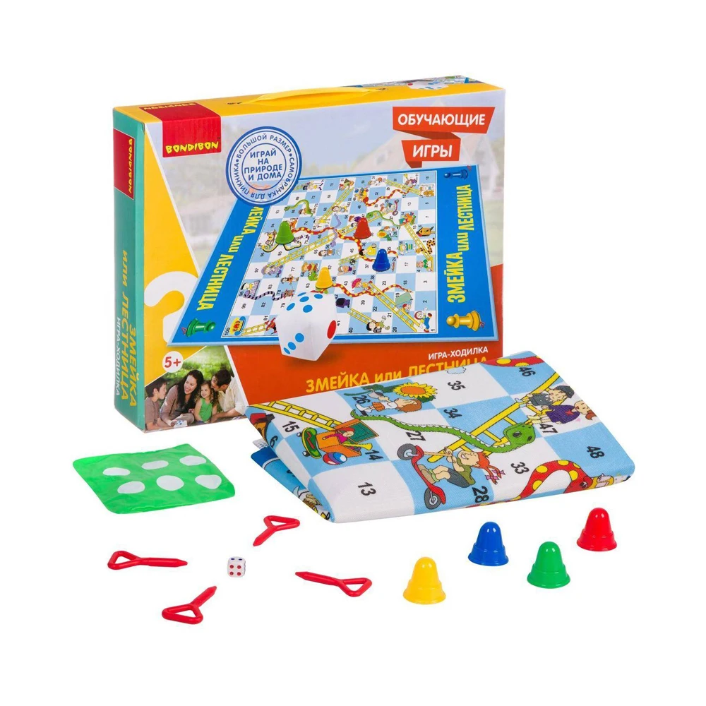 Обучающая настольная игра Bondibon Змейка или лестница | Спорт и развлечения