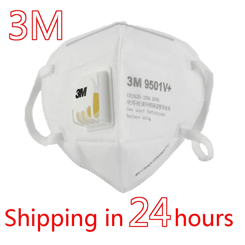 

DHL Free 3M 9501V Mask Particulate Respirator Anti-Virus PM2.5 Anti influenza Dust-proof Safety Breathing Face Masks