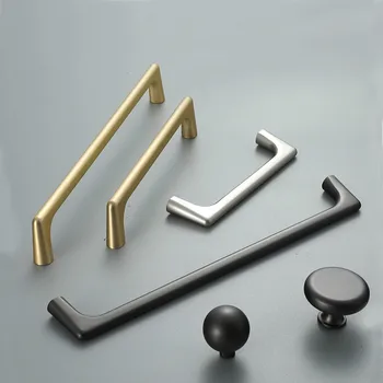 JD Zinc Alloy Pearl Gray Gold Cabinet Handles Solid Drawer Knobs Kitchen Cupboard Door Pulls Furniture Handle Cabinet Hardware