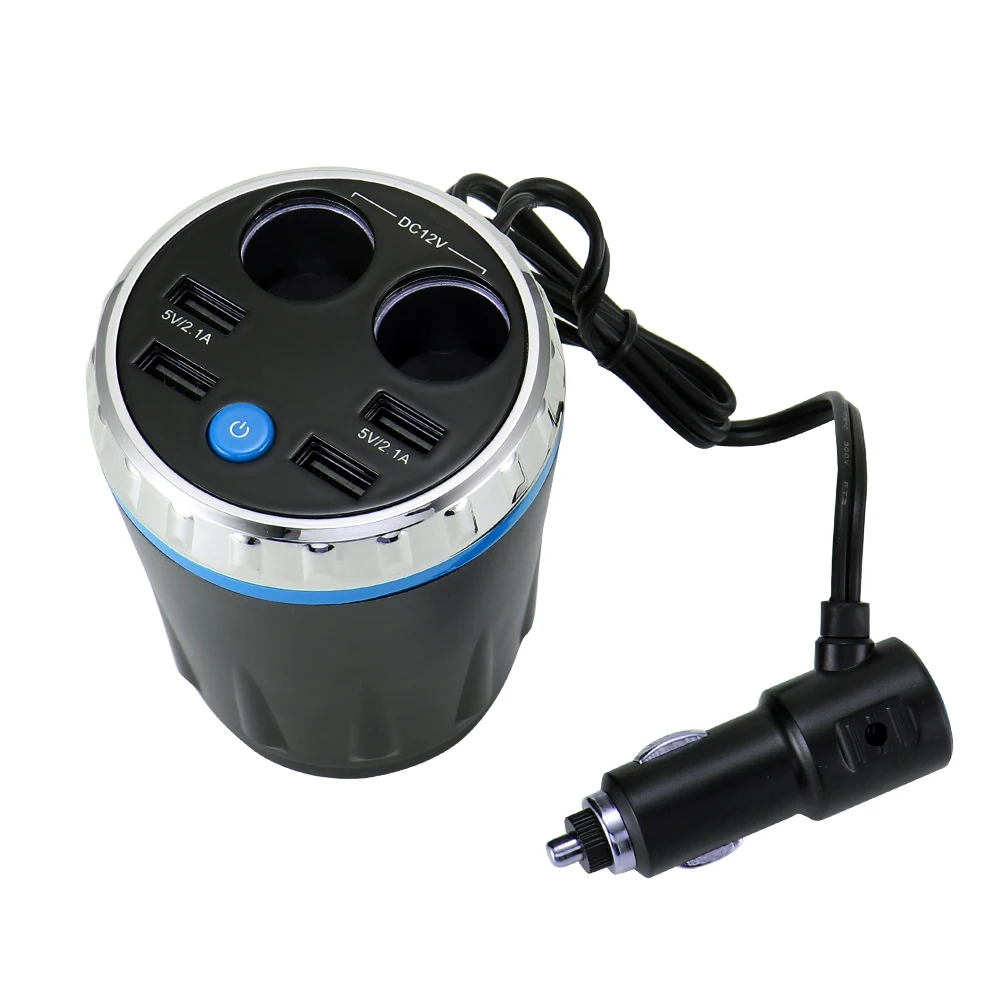 Max 5V 3.1A 4 USB Dual Cigarette Lighter Car Cup Charger for iphone samsung huawei Tablet Electronic Socket Splitter | Автомобили и