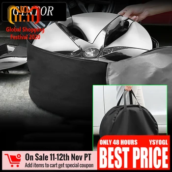 

Model Applicable To 3 Tesla Wheel Hub Cover Storage Bag Trunk Storage For Model3 Accessories Car Portable Oxford Storage Bag
