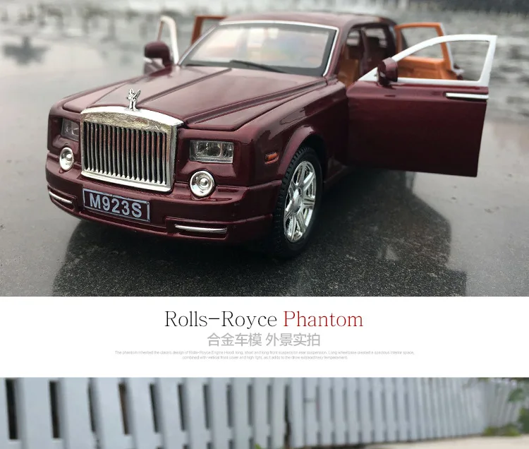 Сплав 1:24 high-end модель автомобиля реальные rolls-royce Автомобильная Игрушечная модель отличного качества для светильник коллекции/звуковой дизайн