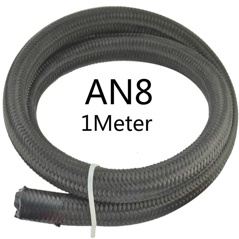 SPEEDWOW 1 метр AN8 нейлоновый шланг из нержавеющей стали 8 гоночный шланг топливная линия автомобильный масляный охладитель шланг топливная линия шланг черный