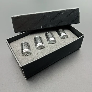 

4pcs Carbon fiber Auto Tire Wheel Valve Tyre Stem Air Cap Airtight Cover For Tesla Model S Model X 3 Car Styling Car Accessories