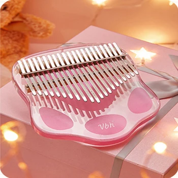 

Kalimba17 Key Thumb Piano Keyboard Finger Percussion Musical Instruments Kid Beginners Portable Finger Piano Transparent Crystal