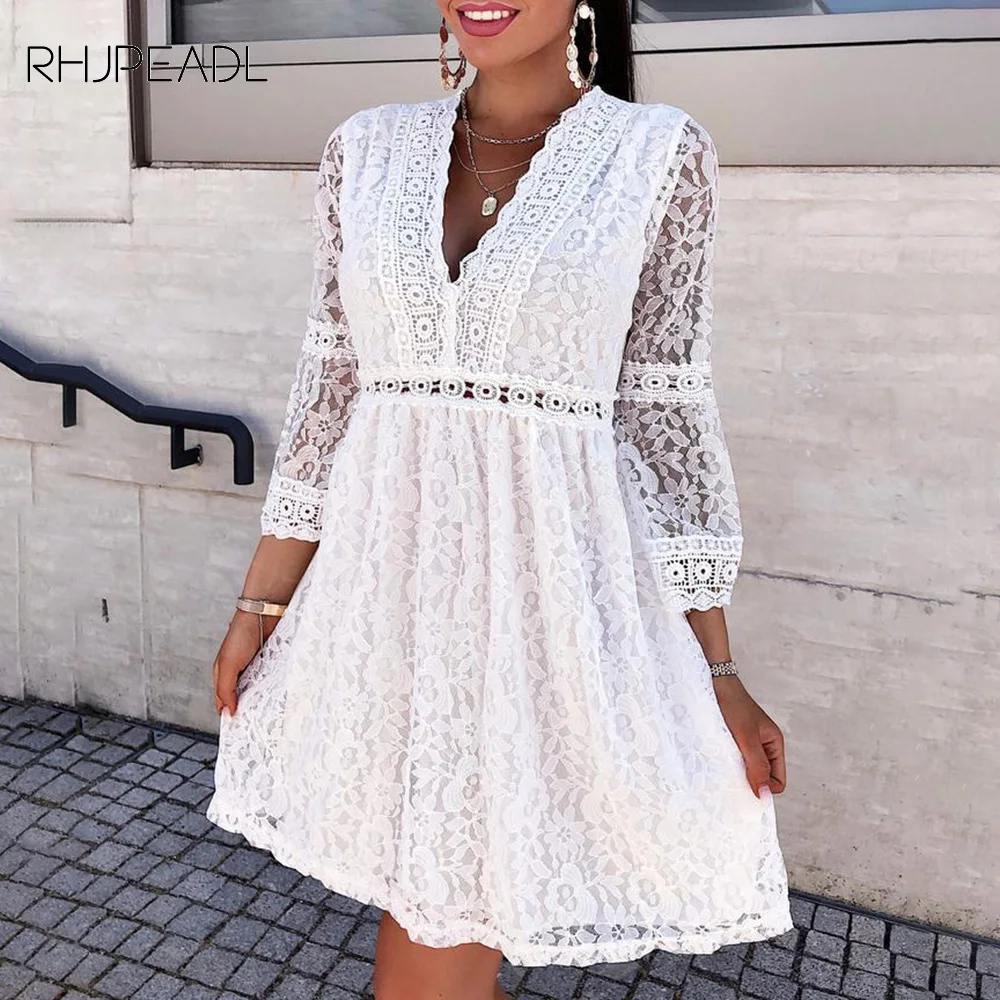 Платье С Кружевными Расклешенными Рукавами Купить