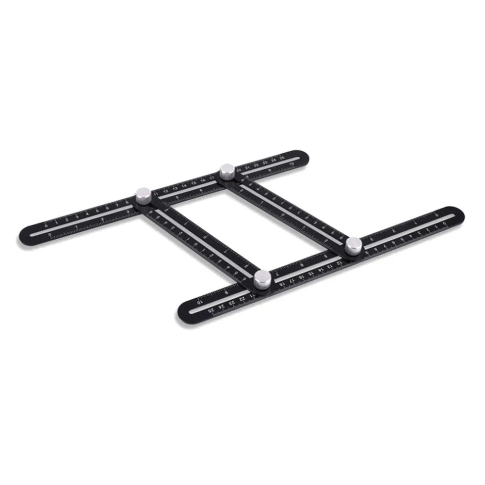 

Aluminum Alloy Universal Four-Sided Easy Angle Measuring Ruler Tool