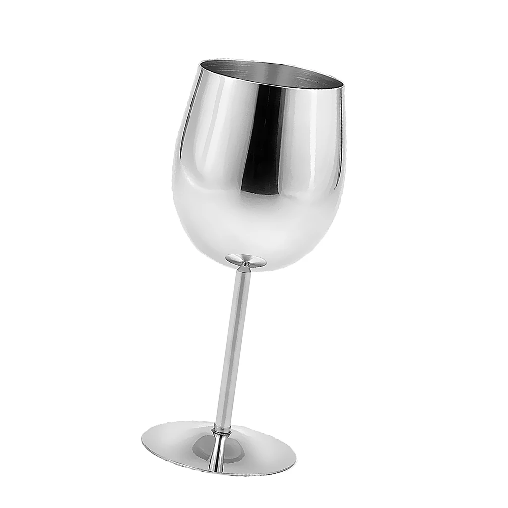 Stainless Steel Wine Glasses Wine Goblet Glass For Daily, Camping & Picnics Champagne Cup Metal Goblet Mug Wine Cordial Cup