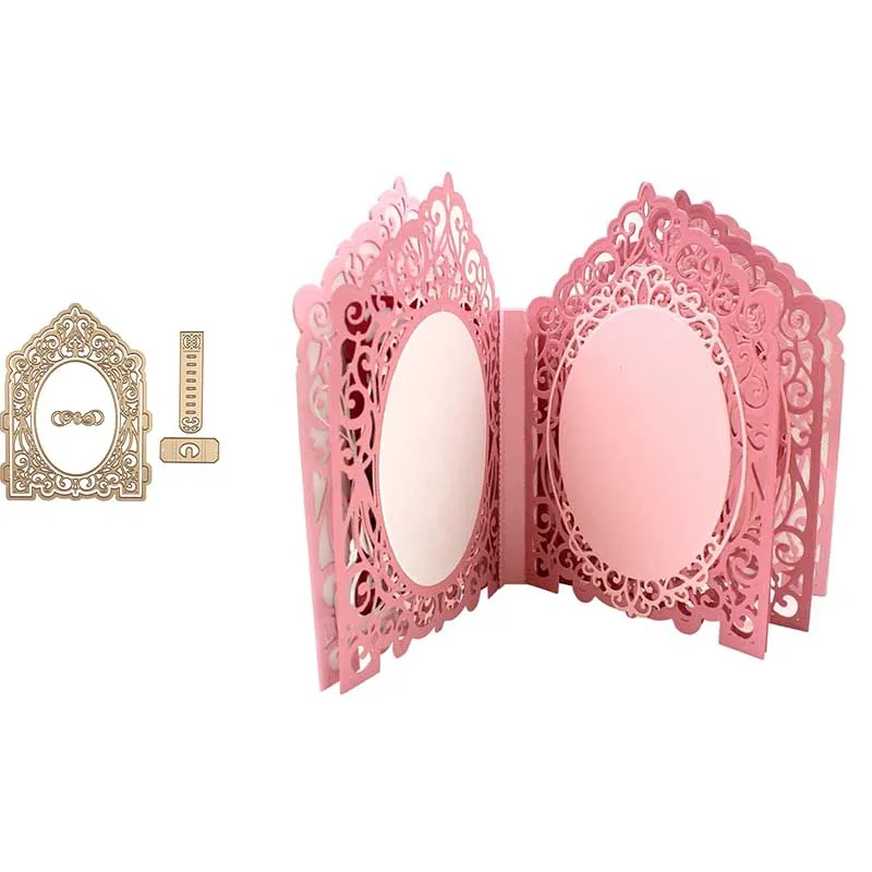 

Grand Crested Tower for Mini-Album Metal Cutting Dies for DIY Scrapbooking Embossing Paper Cards Making Crafts Supplies 2019 New