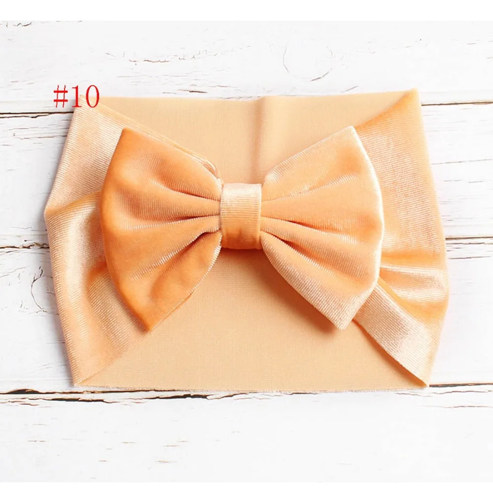 Bulk 24pc/lot Newborn Velvet Hair Bow Headband,kids girls Wide Turban Headbands Baby Head wraps gift Christmas hair accessories