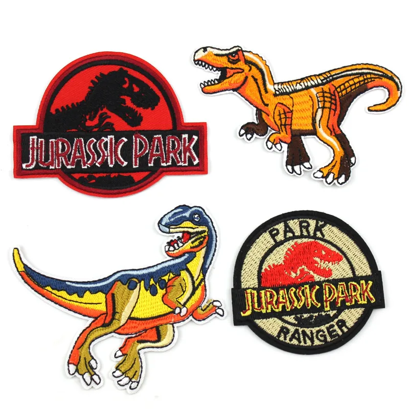 

Cartoon dinosaur Embroidered Iron On Clothes Patches For Clothing DIY Badges Stickers Garment Supplies Wholesale