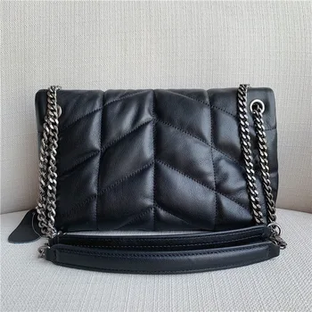 

R2020 New Leather Quilted Small Square Bag Chain Shoulder Bag Messenger Bag European and American Women's Bag
