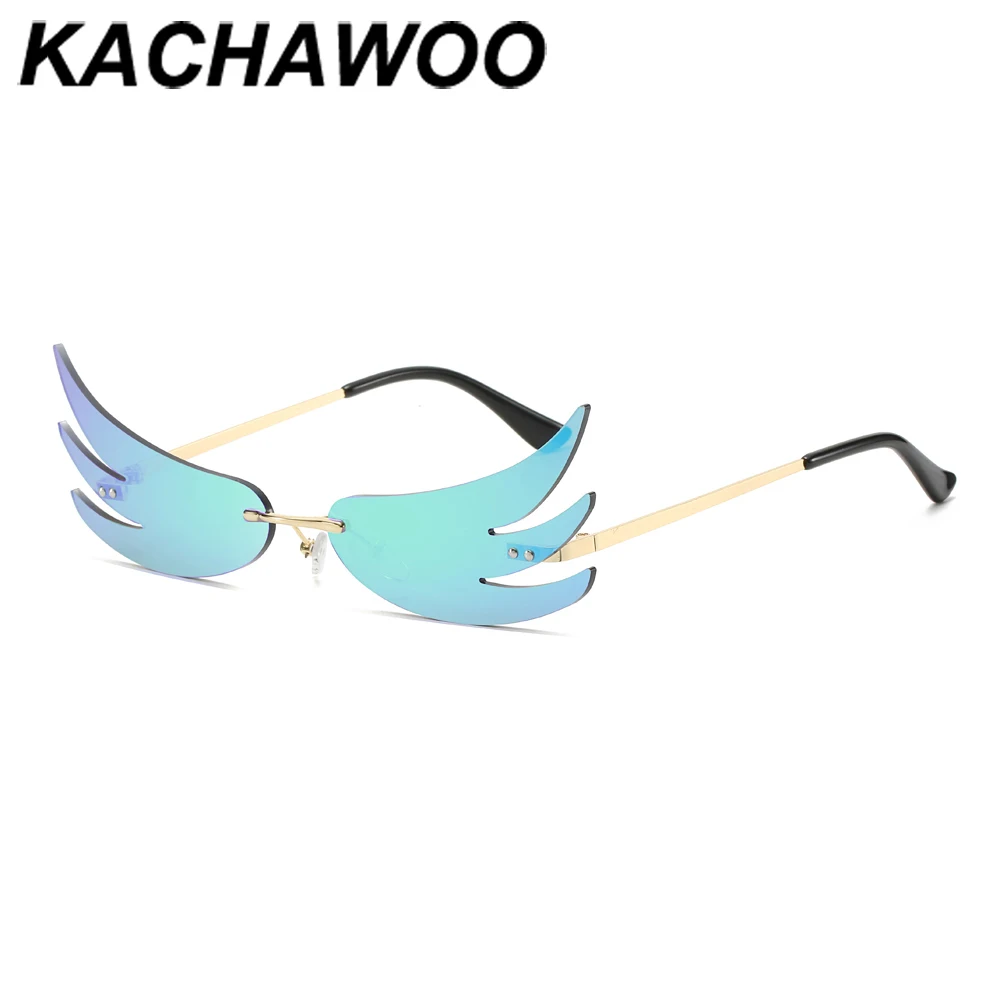 Мужские и женские очки кошачий глаз Kachawoo винтажные зеркальные солнцезащитные