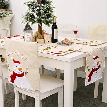 

1Pc Christmas Party Santa Claus Chair cover Table flag Placemat Merry Christmas Decoration for home New Year Xmas Table decor