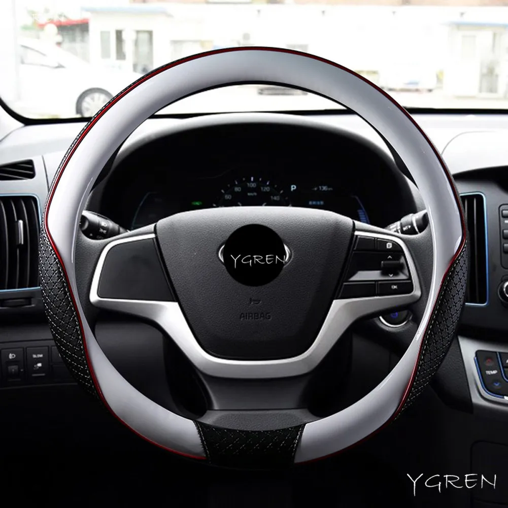 Автомобильный чехол на руль подходит для hyundai Fista Four сезонные универсальные чехлы на руль круглой формы и d-кольцо