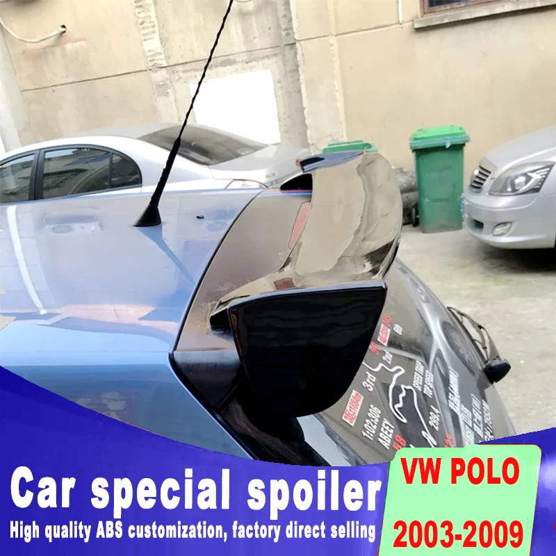 Золотистый спойлер для Volkswagen VW polo 2003 2009 гг. высококачественный большой из АБС
