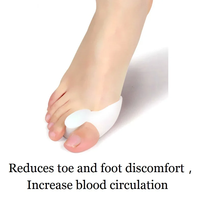 US 2PCS Silicone Gel Bunion Splint Big Toe Separator Straightener Spreader Hallux Valgus Toe Correctors Foots Care Tool Massager