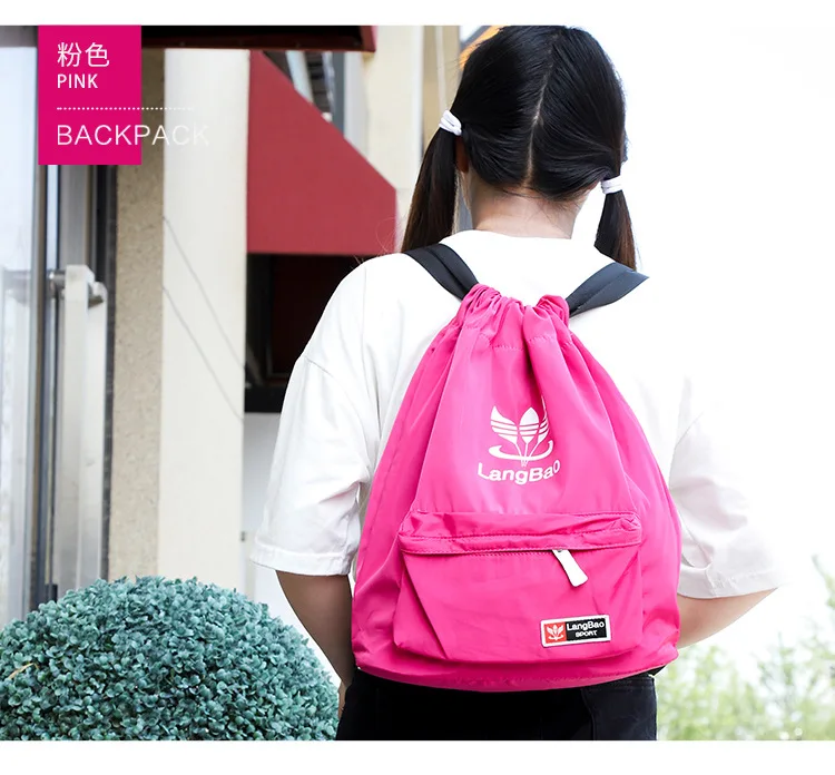 Сумка-мешок Drawstring Рюкзак Для мужчин на открытом воздухе Рюкзак Для женщин Легкий большой Ёмкость спортивные Фитнес сумка-кисет