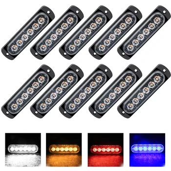 

10x 12V/24V 18W 6 LED Car Side Marker Tail Light Trailer Truck Light system Car Bus Truck External Lights lkw Signal Lamp