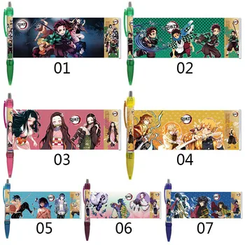 

1Pcs Japan Anime Demon Slayer: Kimetsu No Yaiba Kamado Tanjirou Nezuko Ballpoint Pen Creative Stationery Student Writing Tool