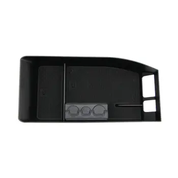 

Organizer Armrest Storage Box Truck Interior Plastic Black Replacement