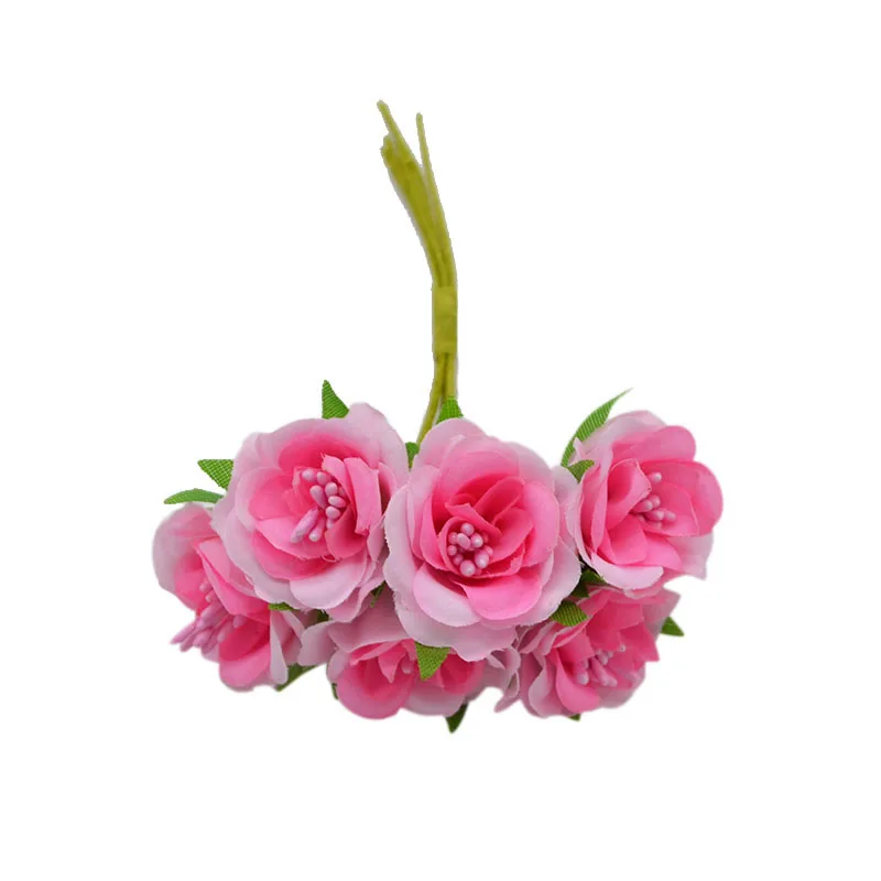 Pink Fake Flower Cherry Stamen Berries Artificial Flower Handmade