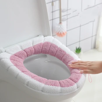 

Thick Warm Toilet Seat Cover Universal wc Mat Household Winter Comfortable Toilet Cover Closestool Mat Bathroom accessories
