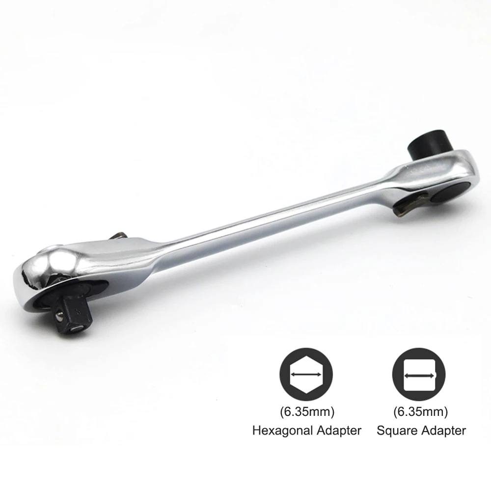 

1Pcs 1/4" Mini Ratchet Wrench Double-Ended Torque Small Fly Socket Wrench Spanner