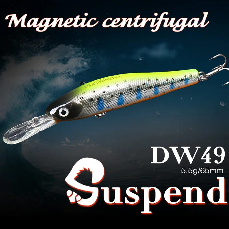 Комплект подвесных приманок TSURINOYA в виде гольяна DW49 7 шт./5 шт. кренкбейт плавающий