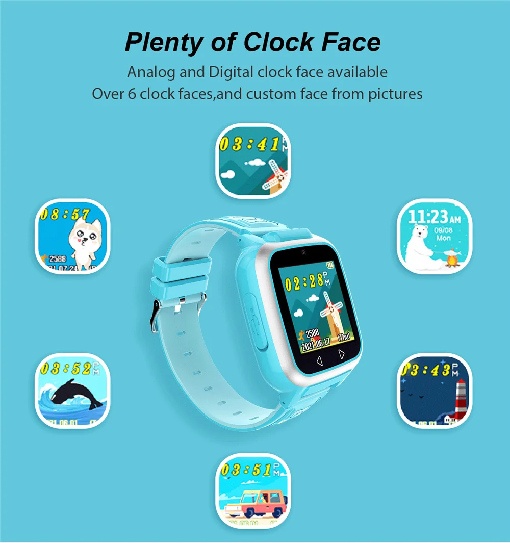 Kids Smart Watch Music Game Smartwatch Pedometer Dual Camera Children MP3 Music Smart Watch Baby Watch Gift for Boys Girls
