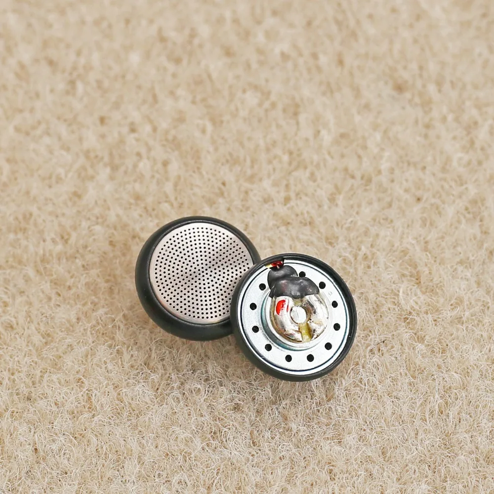 15.4mm Speaker Unit 32 Ohm Flat Headphone DIY Loudspeakers Stainless Steel Mesh Cover 110dB