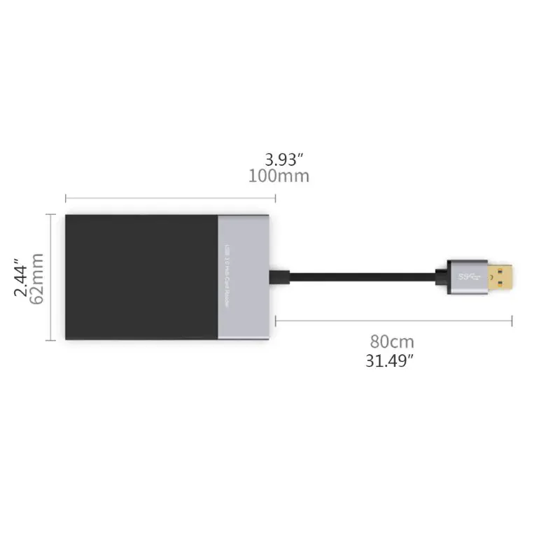 6 в 1 высокая Скорость USB 3,0 2 Порты и разъёмы HUB адаптер для XQD/CF/SD/TF Card Reader комплект