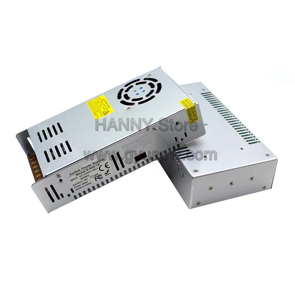 Регулируемый DC15V 40A 600 Вт переключатель питания DC 30 в трансформатор драйвера AC110V 220 В SMPS для ЧПУ CCTV монитор освещения