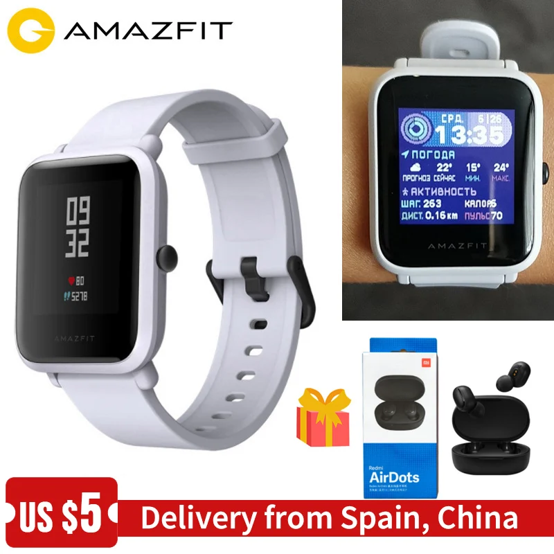[Официальный] Смарт часы Xiaomi Amazfit bip для мужчин и женщин Huami amzfit SmartWatch Bluetooth