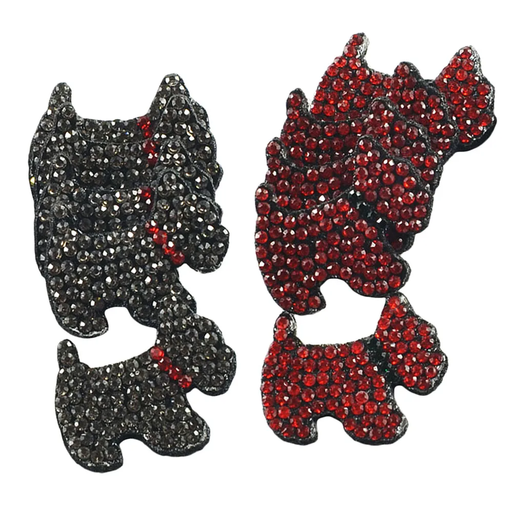10 Pieces Non-woven Fabrics Dog Sticker,Hair Accessories,DIY Hair Clips Embellishment Craft Making Supplies