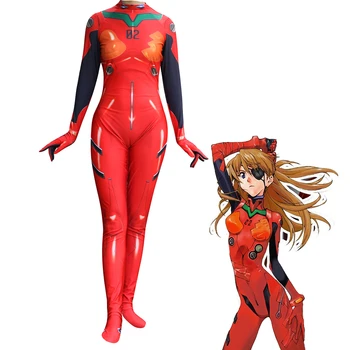 

Women Kids Anime 3D NEON GENESIS EVANGELION EVA Asuka Langley Soryu Cosplay Costume Zentai Bodysuit Suit Jumpsuits