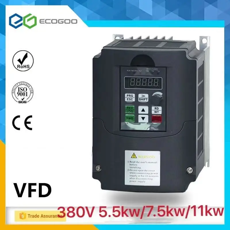 

Sako SKI600 380V 7.5KW 11kw VFD Variable Frequency Inverter of Triple (3) Phase for Motor Speed Control