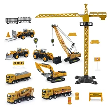 

Kids Alloy Engineering Trucks Vehicle Toys Simulation Forklift Excavator Crane Model Boys Birthday Xmas Gift Car Collection