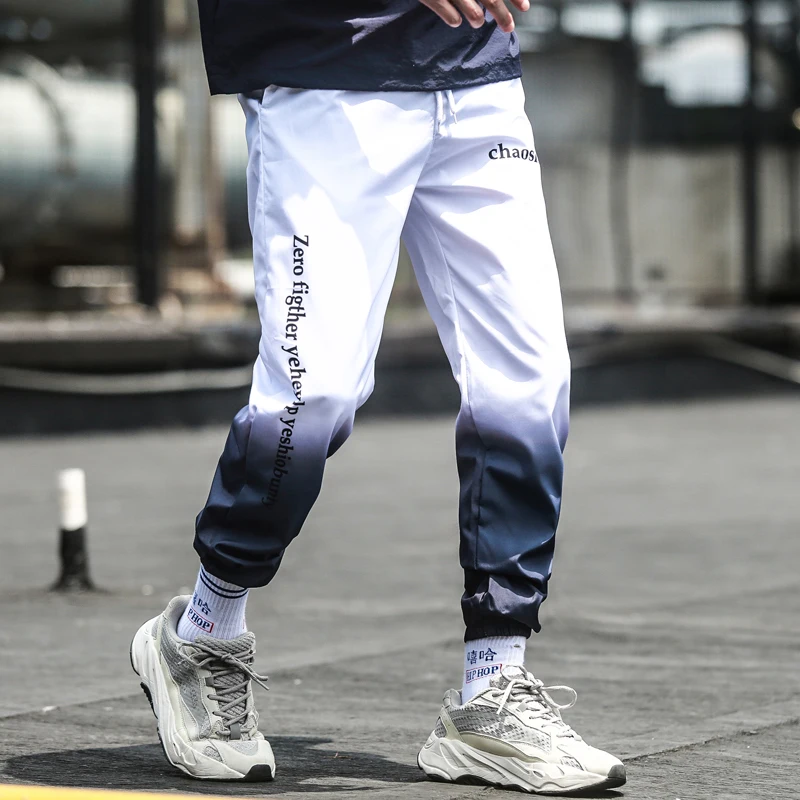 

2019 Men Joggers Pants gradient Trousers Sweat Pants Streetwear Dance Sports Sweatpants Casual Drawstring Hip Hop Pants Clothing