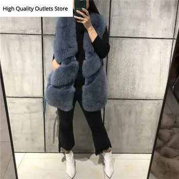 

natural fox for gilet real fox for west ladies for west