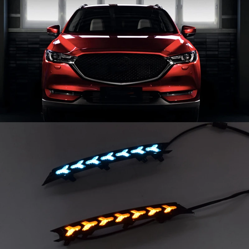 СВЕТОДИОДНЫЙ DRL Дневной светильник противотуманная фара автомобиля 12V для бега светильник s для Mazda CX-5 CX5