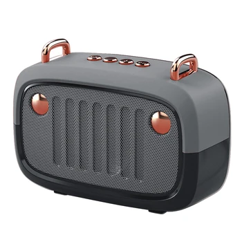 

FM Radio Retro Bluetooth Speaker Support TF Card Rechargeable Mini Portable Handsfree Calling Loud Volume With Mic HiFi Stereo