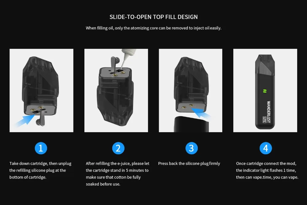 Electronic Cigarette ADVKEN Lite pod vape pen kit 2ml Capacity 1.2ohm ceramic Coil atomizer 1000mAh battery VS minift W01 VAPE (11)