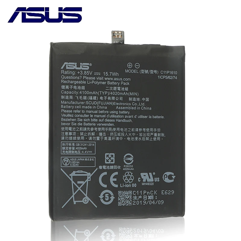 asus настоящий 4100mAh c11p1610 Аккумулятор для asus Zenfone 4 Max Peg asus 4A ZB500TL X00KD 5,0"