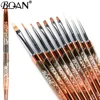 BQAN NEW Rose Gold Nail Art Brush Diamond Gradient Nail Brush Line Painting Brushes Nails Crystal Acrylic Liner Drawing Pen 6