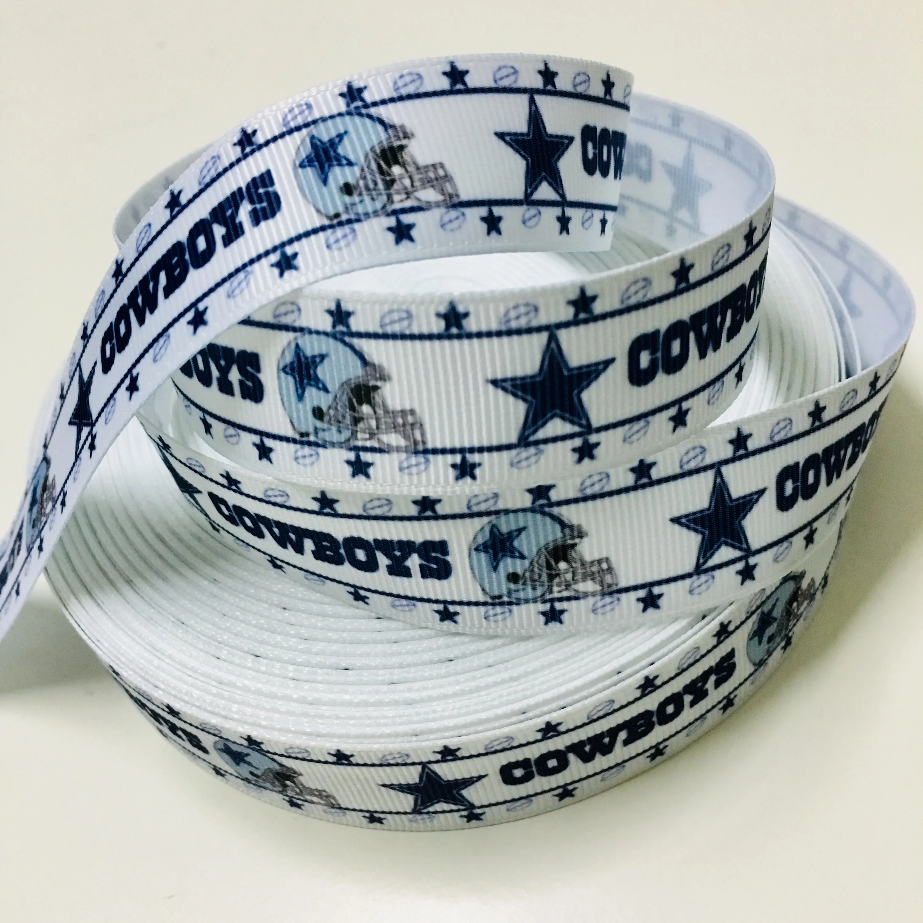 50 ярдов 7/8 &quot1&quot 1 5 &quot22 мм 25 38 Спортивная команда печатных grosgrain ленты для