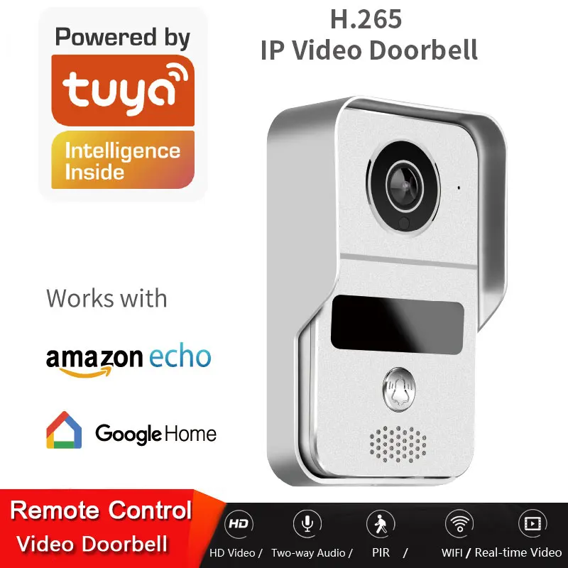 Tuya 1080P POE IP Doorbell Intercom Wireless WIFI Video Door bell Phone Remote Control Unlock Access Record System Night Vision |